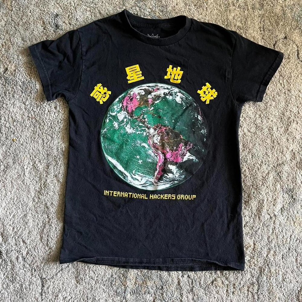 black global hackers group t shirt